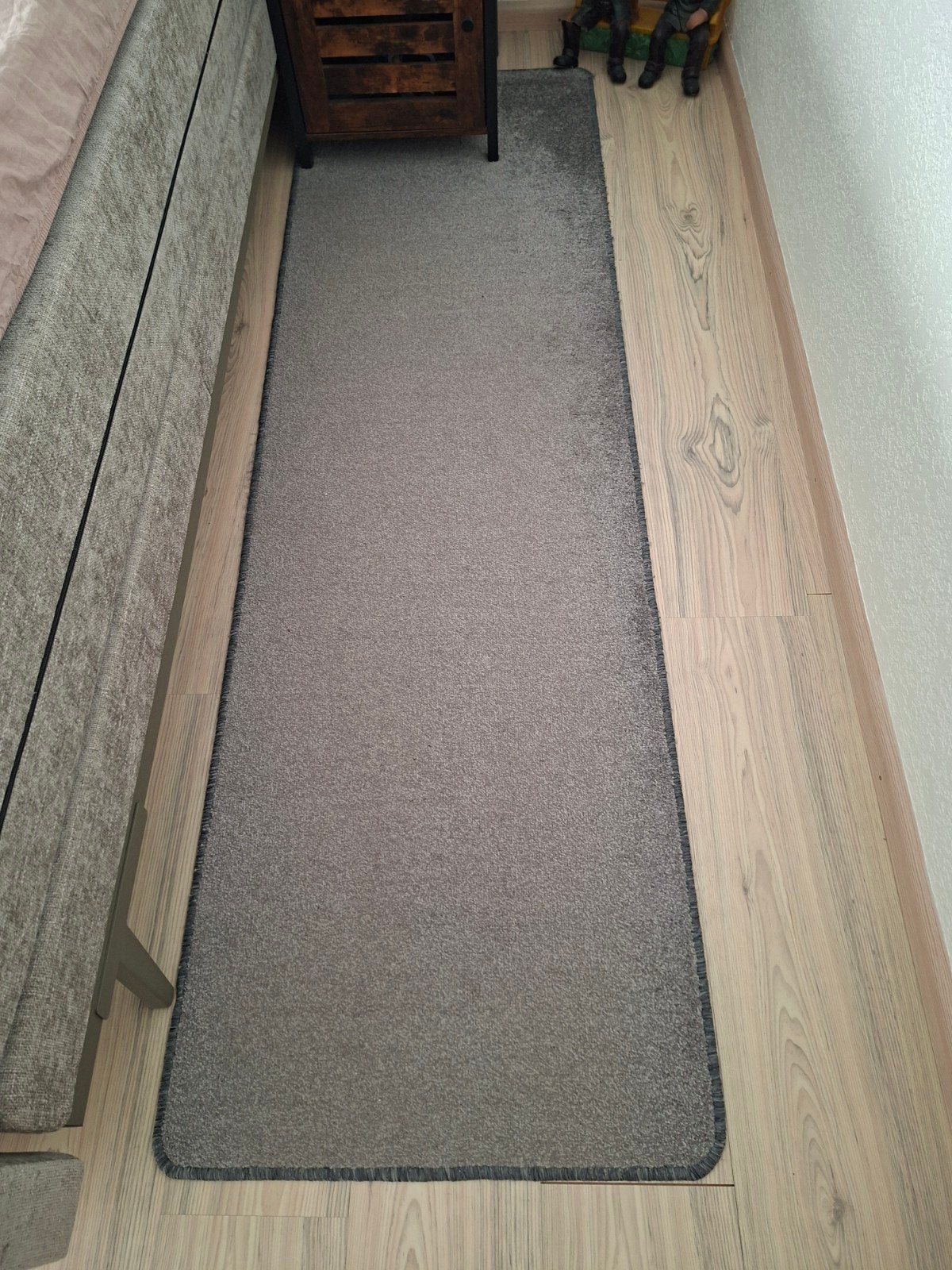 Grijs tapijt, loper, zo goed als nieuw, Zo goed als nieuw, 150 tot 200 cm, Grijs, Rechthoekig