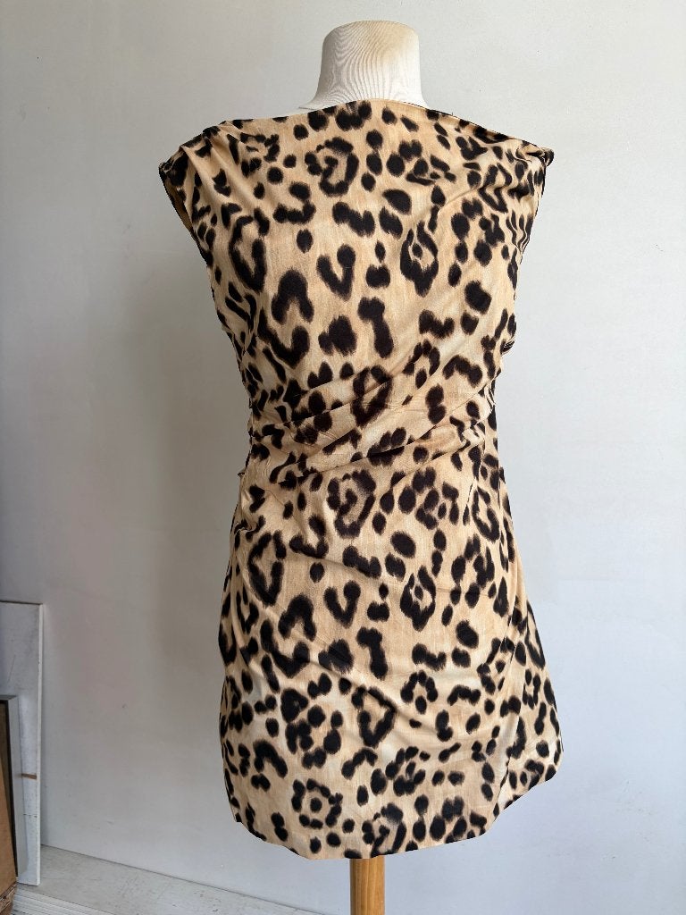 mango jurk panter maat M, Maat 38/40 (M), Mango, Bruin, Verzenden