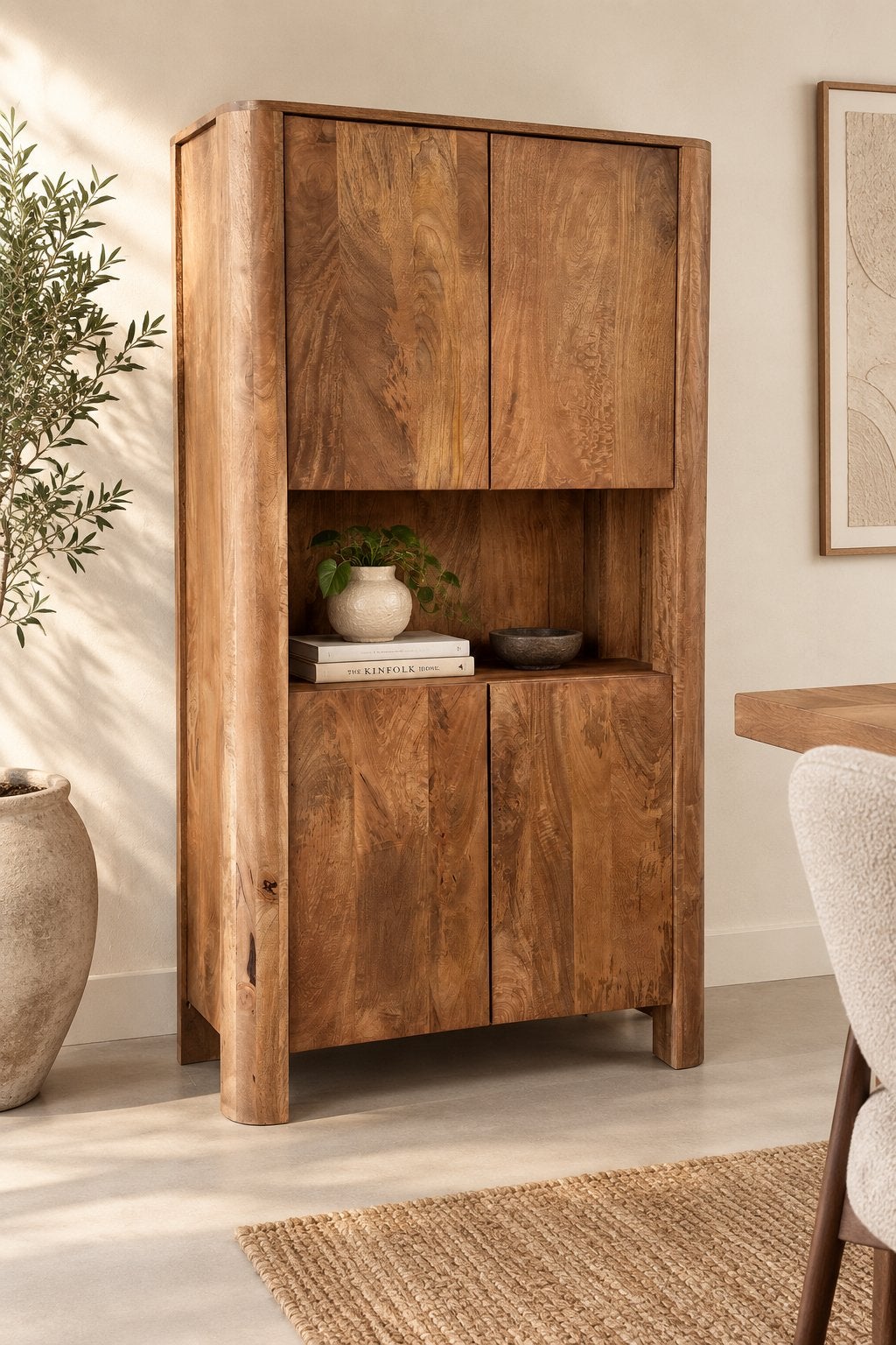 Magazijn Leegverkoop Kast Japandi open vak mangohout massief, 3812 RB, Nieuw, Info@wkhome.nl, 150 tot 200 cm
