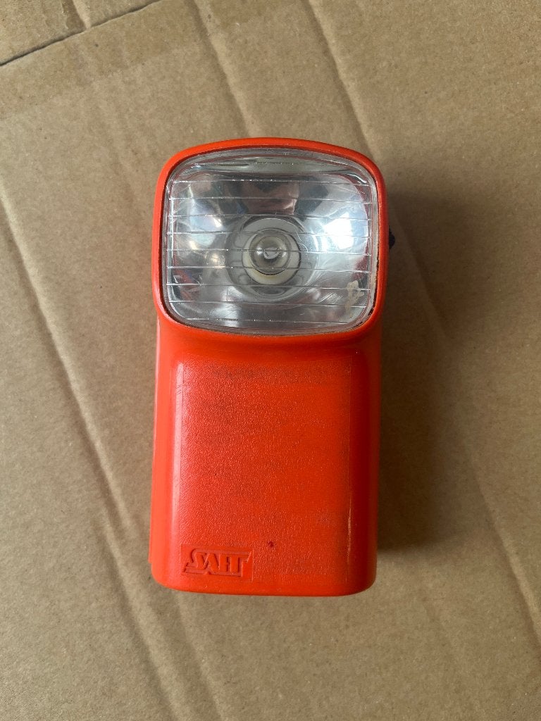 Saft zaklamp oranje - retro Frans design, Ophalen of Verzenden