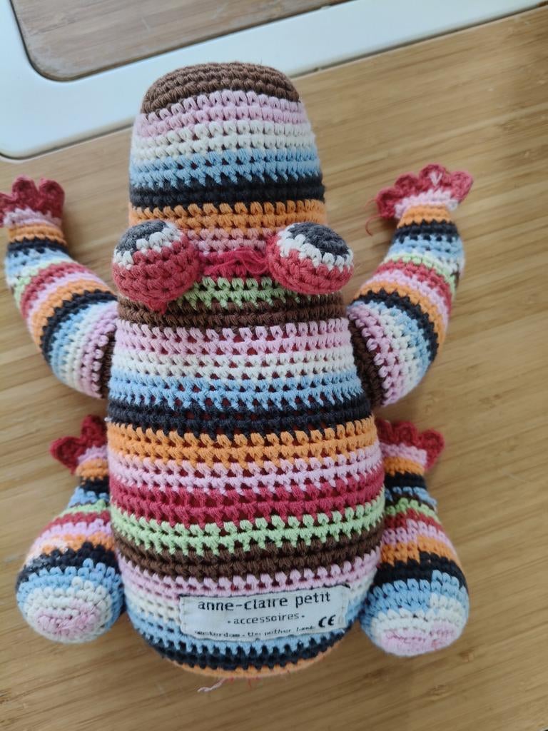 Gehaakte Krokodil Knuffel - Anne-Claire Petit, Kinderen en Baby's, Speelgoed | Knuffels en Pluche, Ophalen of Verzenden, Gebruikt