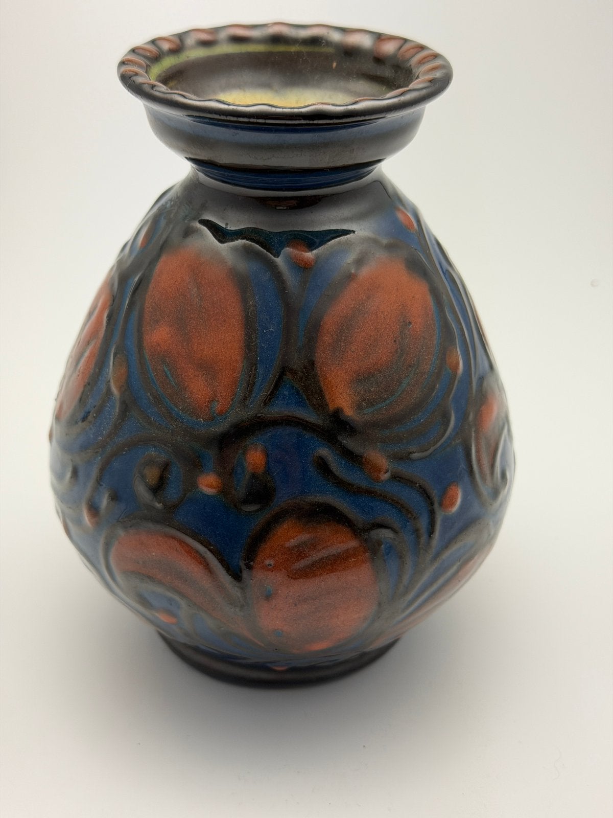 Antieke Kähler vaas HAK Denmark – Herman A. Kähler – 16 cm, Ophalen