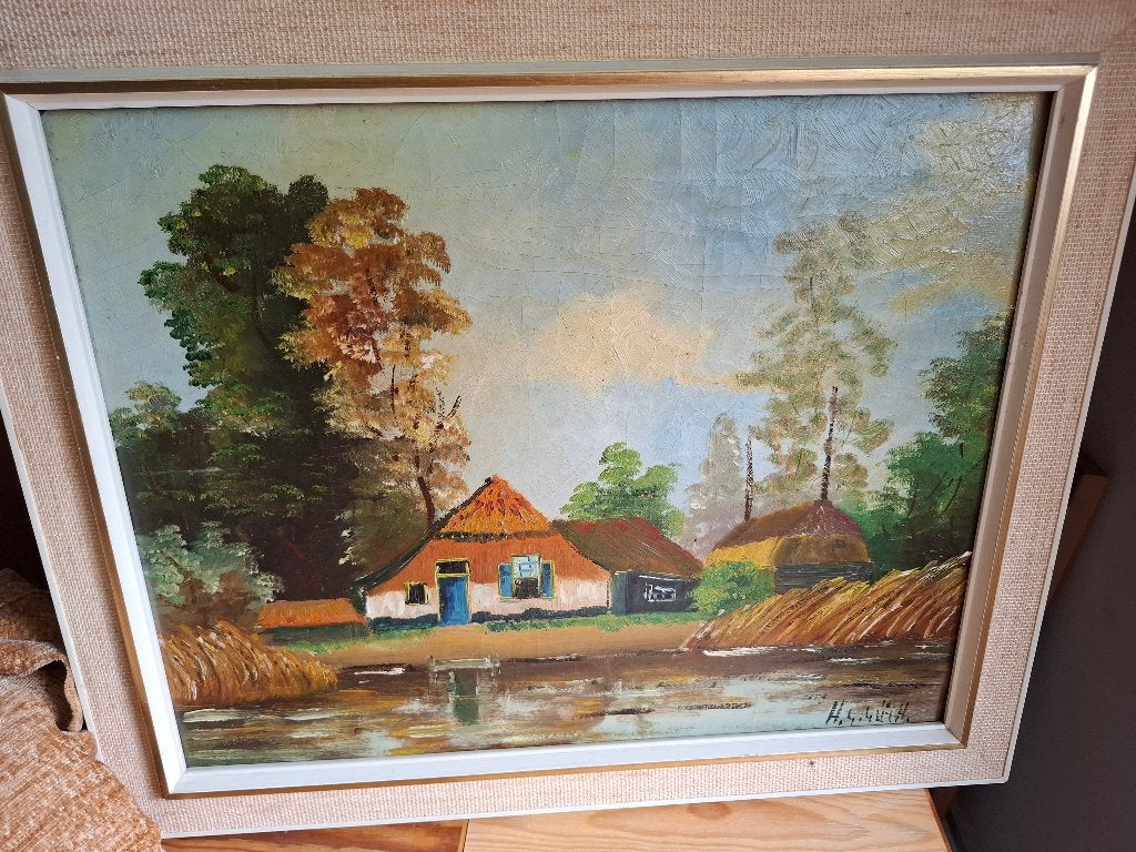 Schilderij, Ophalen, Doek, Realistisch, Landschap