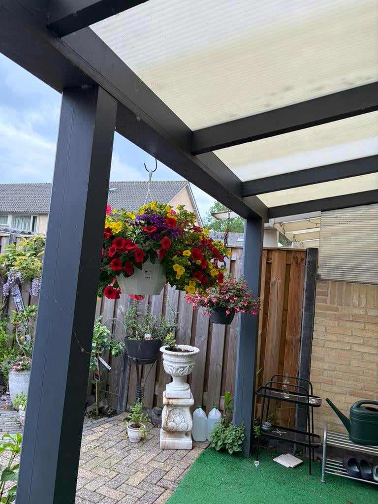 Veranda afdak 6 mtr bij 2.50, Tuin en Terras, Overkappingen, Ophalen of Verzenden, Zo goed als nieuw, Veranda