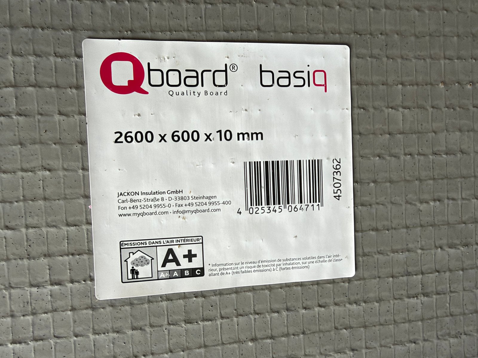Qboard basiq bouwplaat 2600x600x10 mm, Ophalen, Nieuw, Overige materialen, Minder dan 20 mm