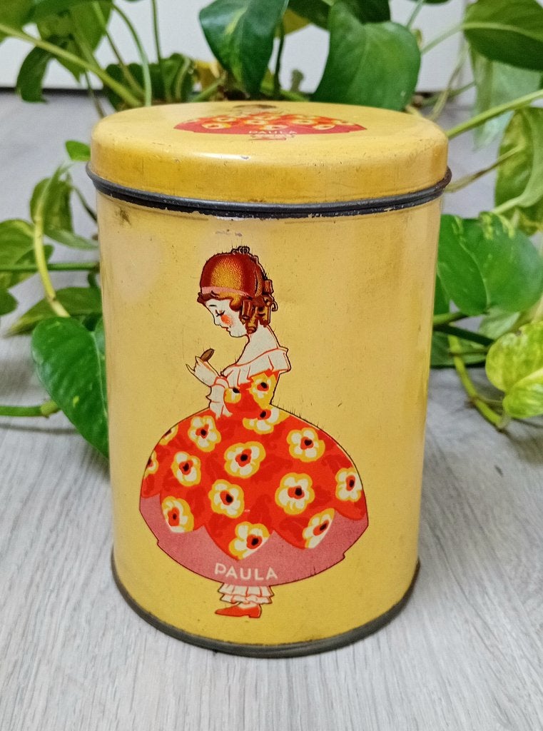 vintage paula blikje , 1, Verzamelen, Verzenden, Gebruikt, Overige