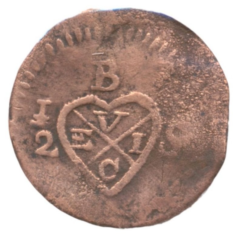 Java (Indonesië) 1/2 Stuiver 1812 (Fraai+)