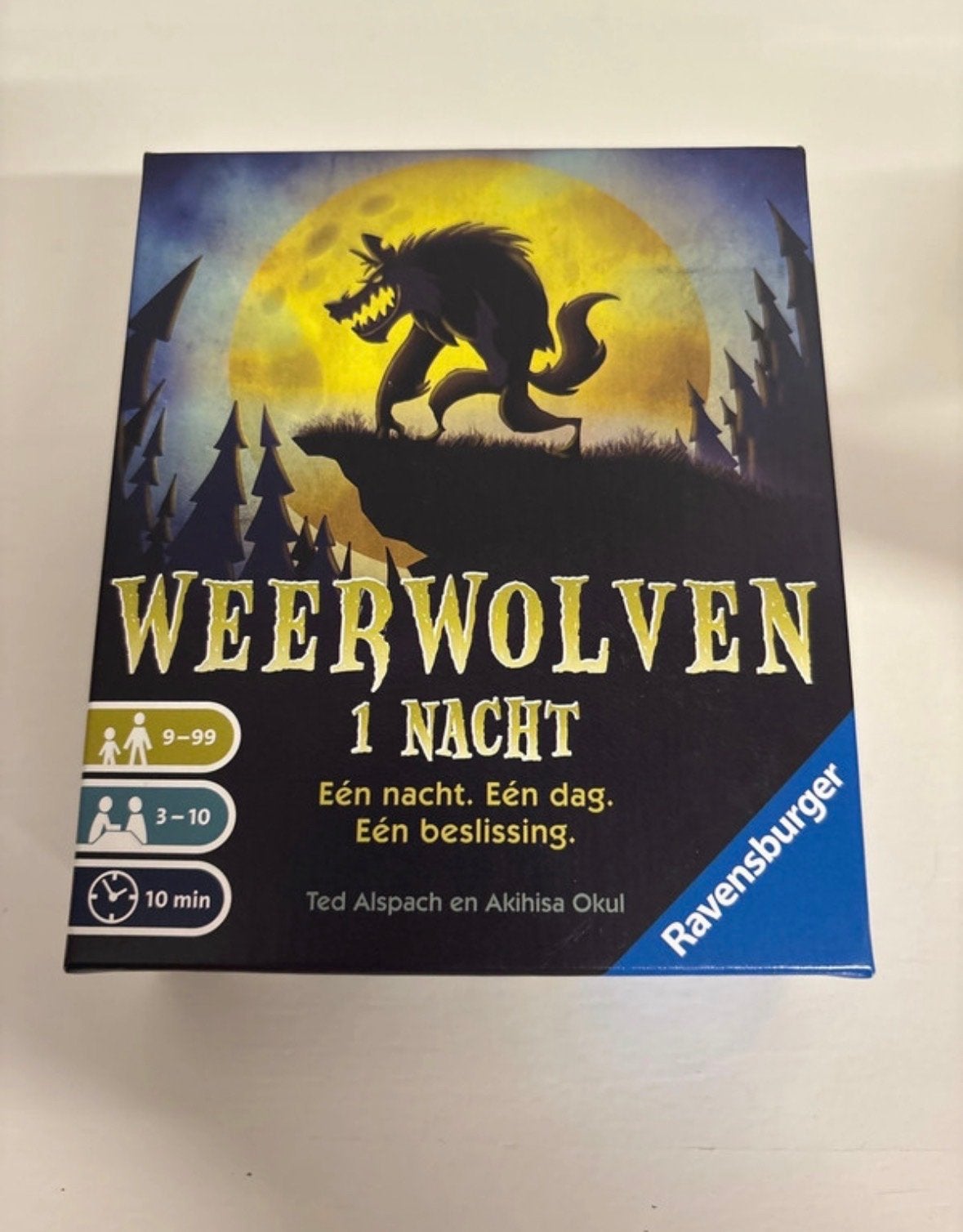 Weerwolven 1 Nacht - Ravensburger Gezelschapsspel, Drie of vier spelers, Ophalen of Verzenden, Zo goed als nieuw