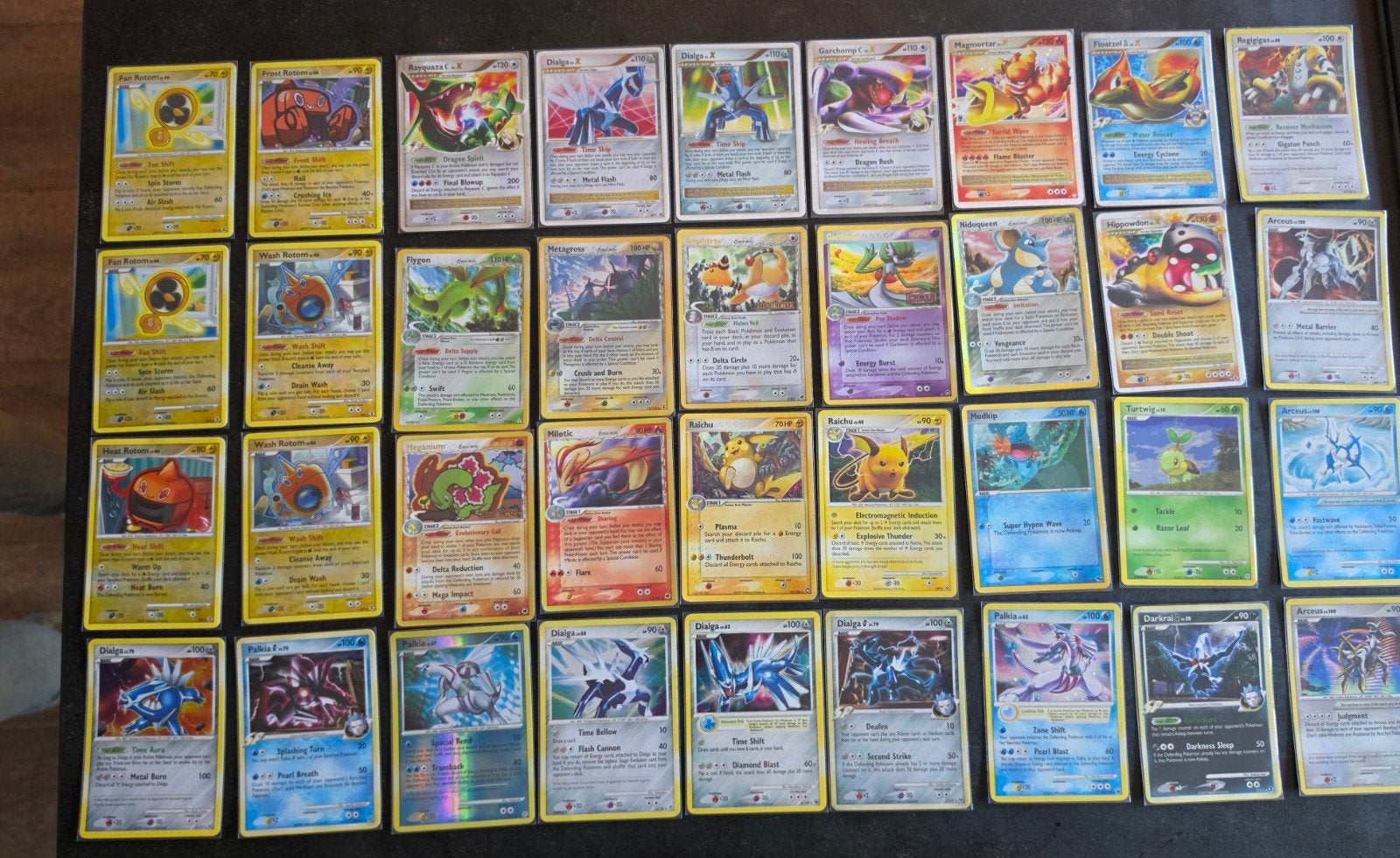 Diverse Pokémon kaarten,delta species,rayquaza,lvl x, Ophalen of Verzenden, Gebruikt, Meerdere kaarten, Foil
