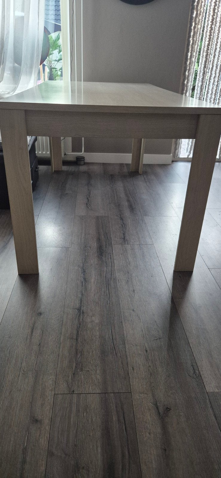 Eettafel 180x90 cm met gebruikssporen, gratis af te halen, Ophalen, Gebruikt, 150 tot 200 cm, 50 tot 100 cm