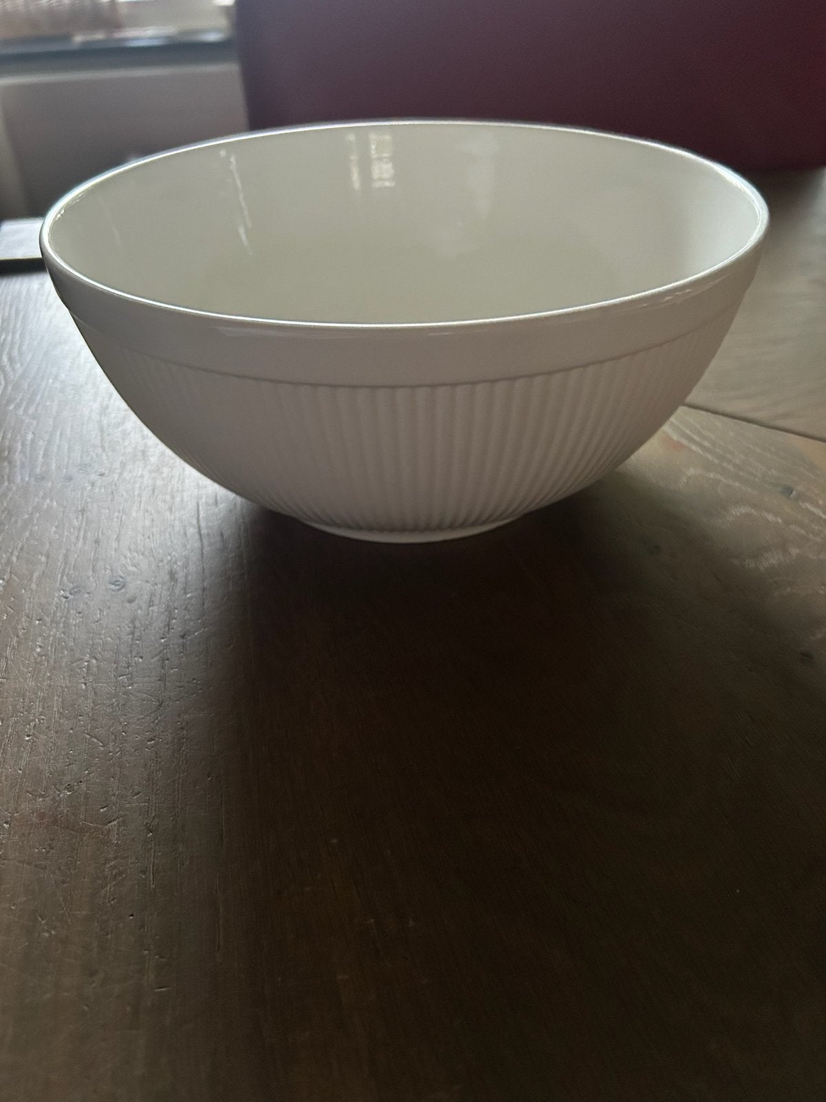 Wedgwood Windsor Kom - Wit, Geribbeld Design, Klassiek, Ophalen of Verzenden, Zo goed als nieuw, Kom(men)