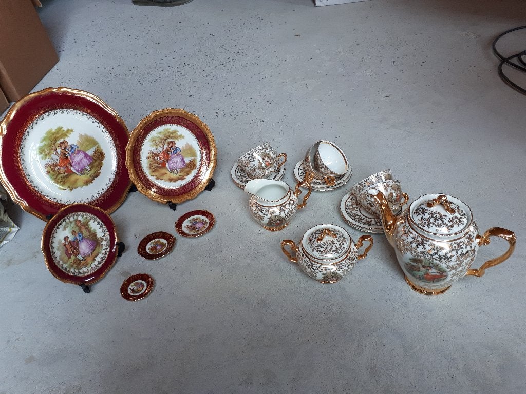 Vintage Goudeville Limoges Porseleinen servies, Antiek en Kunst, Ophalen of Verzenden