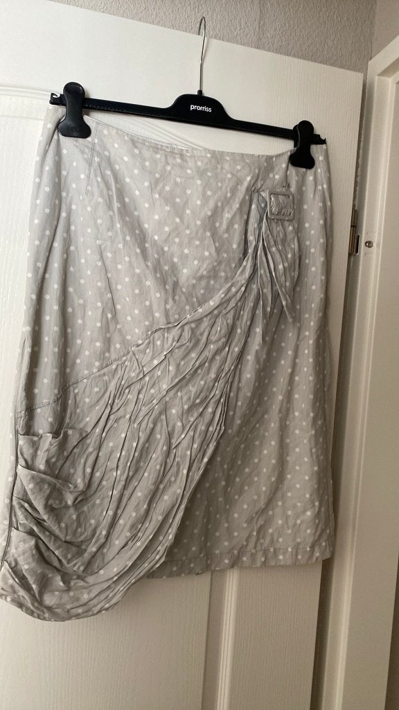 Rok Grijs met wit bolletje Maat 42 Merk Scarva Woman, Kleding | Dames, Scarva, Maat 42/44 (L), Ophalen of Verzenden, Zo goed als nieuw