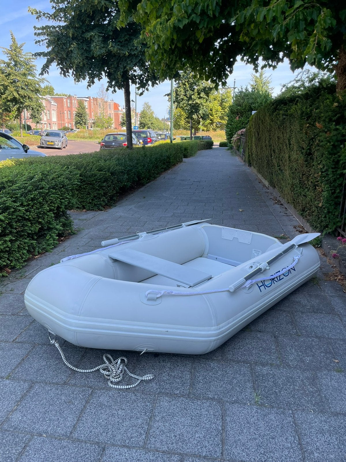 Horizon GS 230 als nieuw, Watersport en Boten, Ophalen, Airdeck, 2 m, Peddels