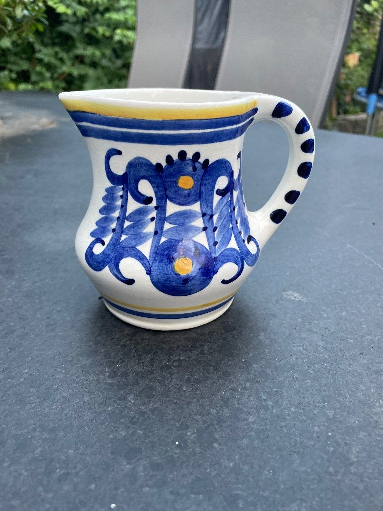 Vintage handgemaakt kannetje 12cm, Antiek en Kunst, Ophalen of Verzenden