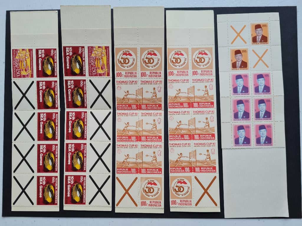Indonesie 5 postzegelboekjes, Verzenden, Buitenland