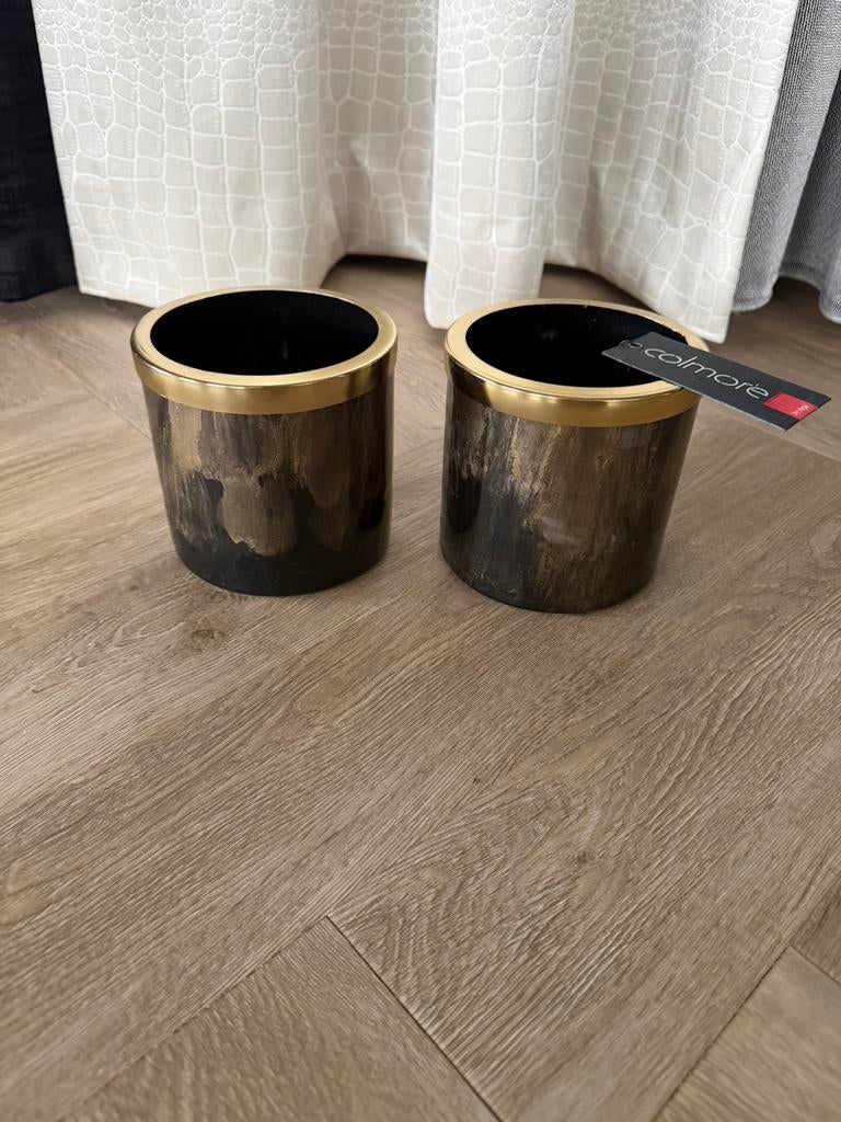 Colmore windlicht champagne/goud/zwart, Ophalen of Verzenden, Nieuw