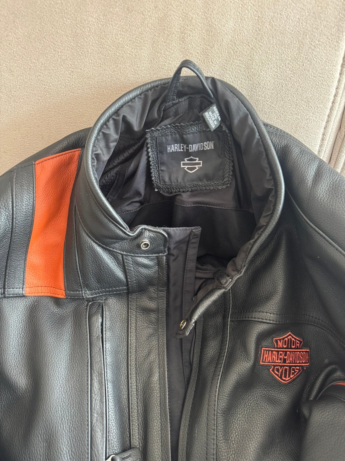Harley leren veiligheids jas, Motoren, Kleding | Motorkleding, Ophalen of Verzenden, Tweedehands, Heren, Jas | leer