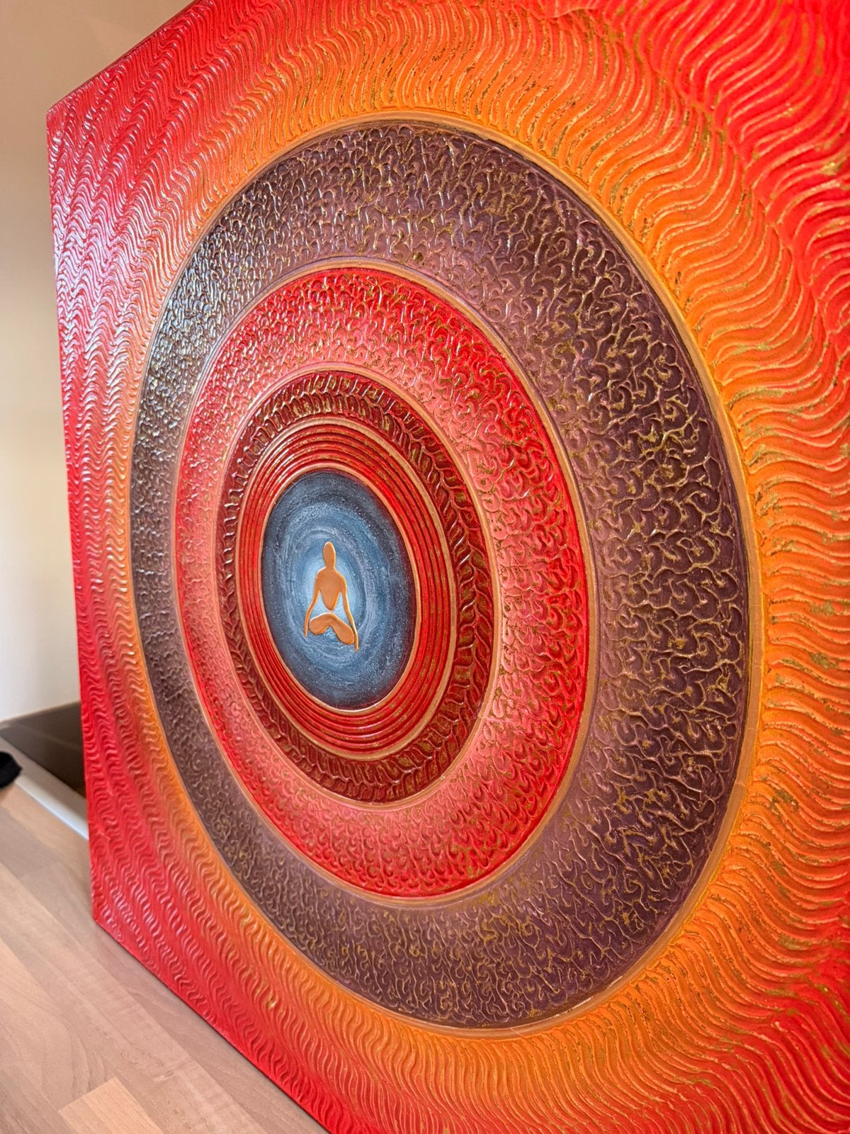 Handgeschilderd Schilderij uit Bali, Ophalen, Handgeschilderd, Textiel, Figuren