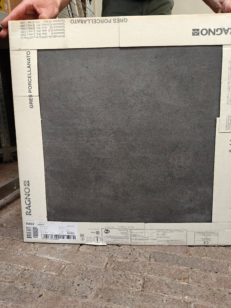 Tegel 60x60 Ragno Rewind Peltro (antraciet), Ophalen, 60 cm of meer, Nieuw, Minder dan 5 m²
