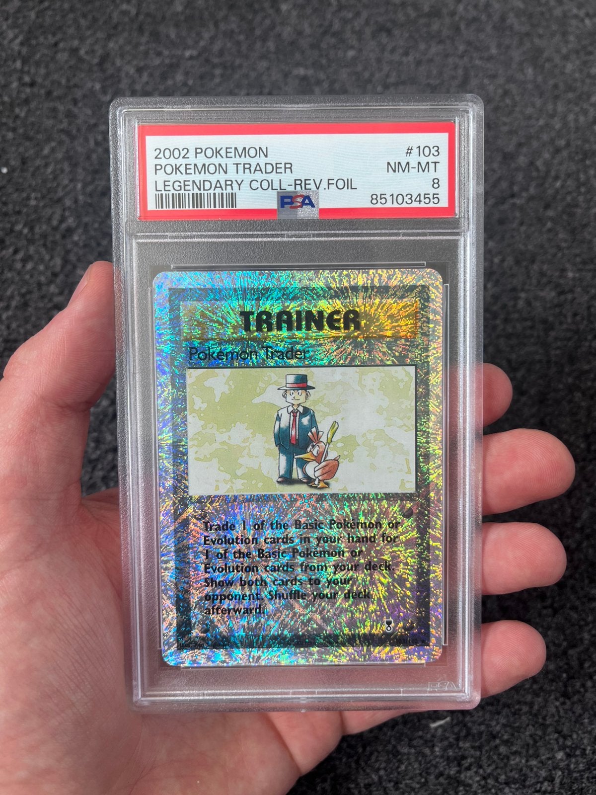 Pokémon PSA 8 Pokemon Trader rev. holo #103 legendary coll., Hobby en Vrije tijd, Verzamelkaartspellen | Pokémon, Ophalen of Verzenden