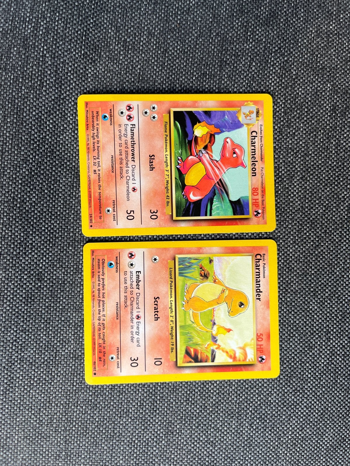 Oude Pokémon kaarten: Charmander en Charmeleon, Hobby en Vrije tijd, Verzamelkaartspellen | Pokémon, Ophalen, Gebruikt, Meerdere kaarten