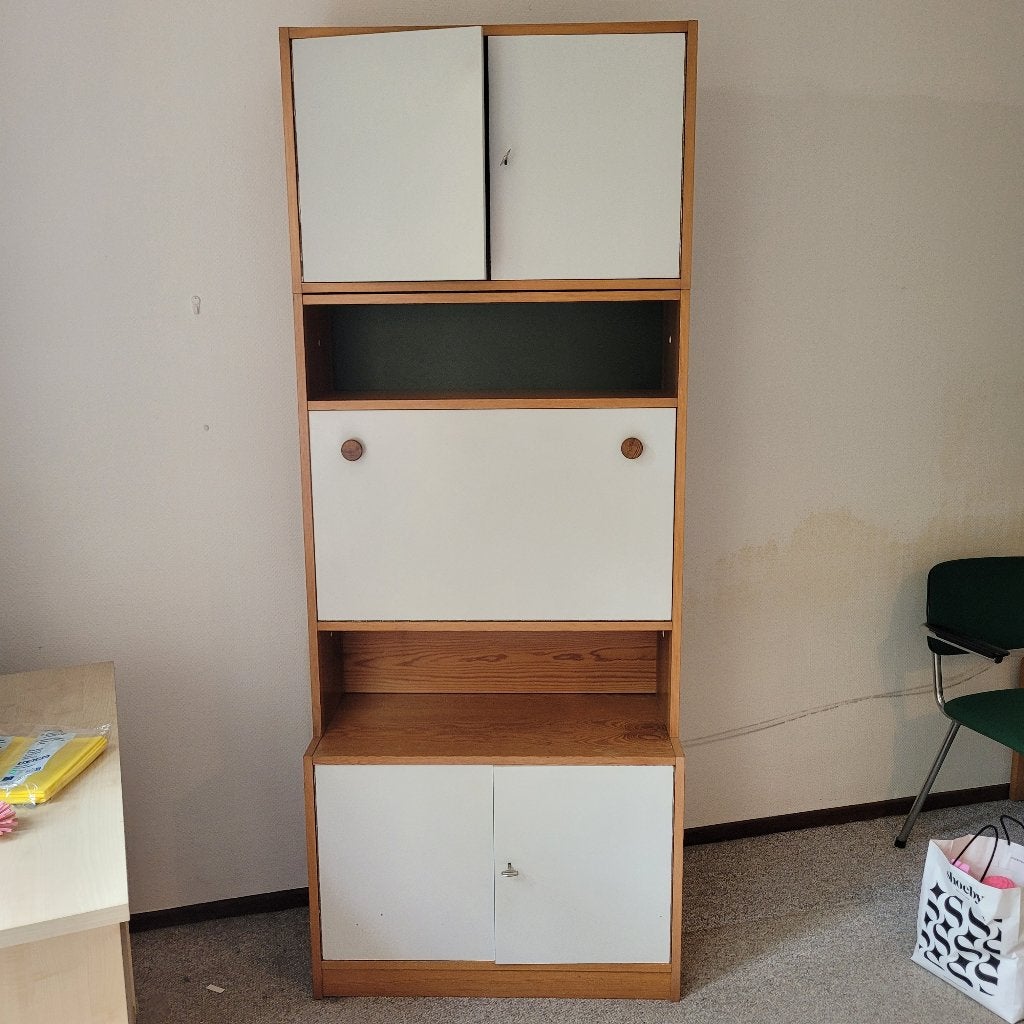 Vintage Secretaire / Wandkast in Pastoe-stijl (Jaren 60/70), Ophalen, Gebruikt, 50 tot 100 cm, 150 tot 200 cm