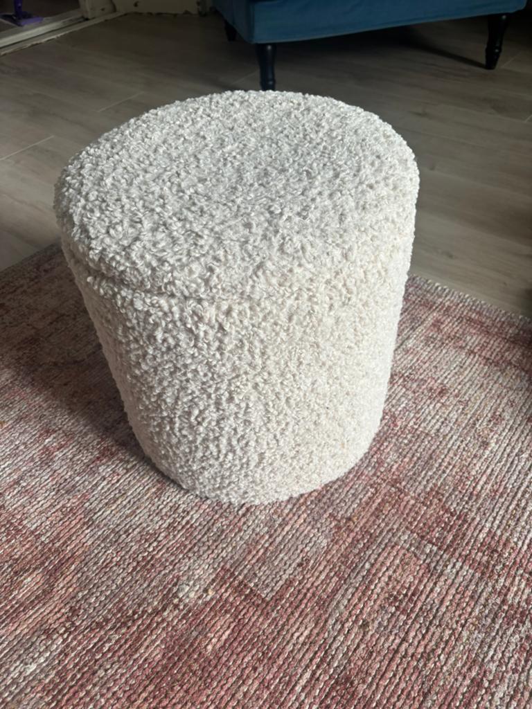 Teddy poef, Ophalen, Rond, Minder dan 50 cm