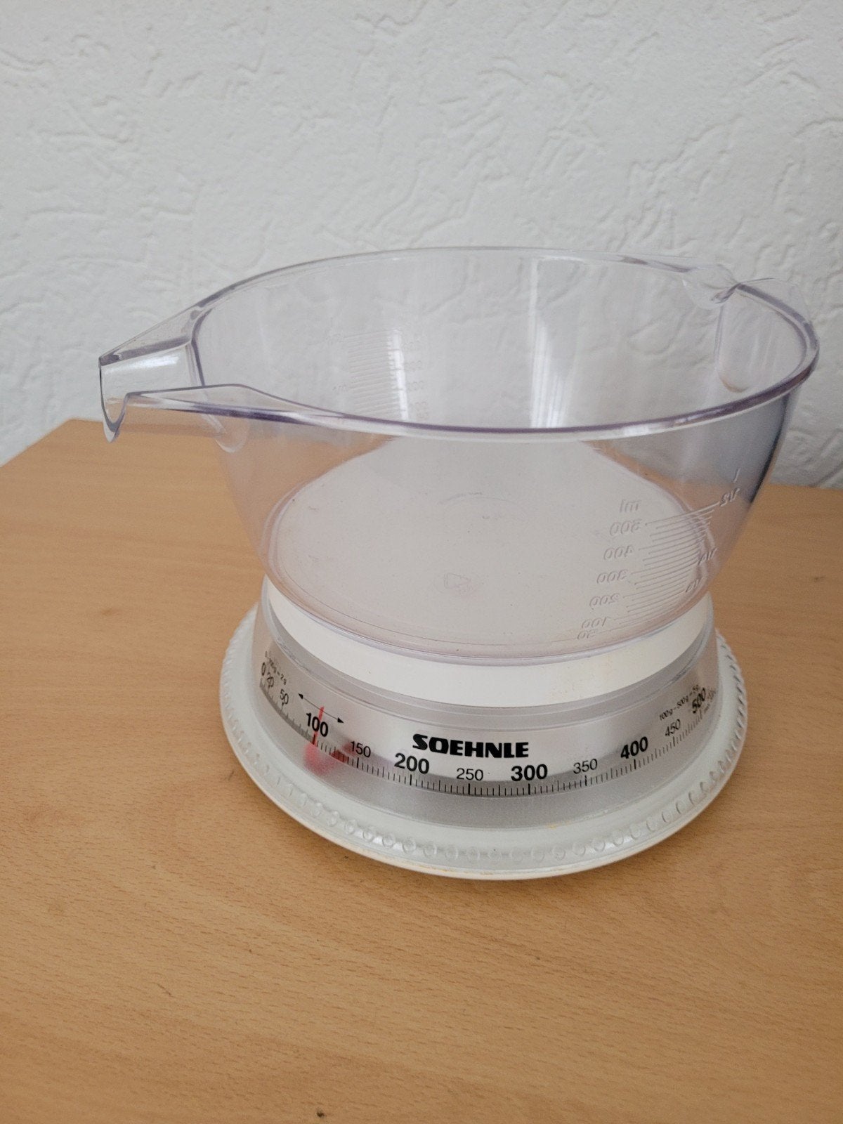 Soehnle Keukenweegschaal met maatbeker analoog, Gebruikt, Onbekend, Soehnle, Ophalen of Verzenden