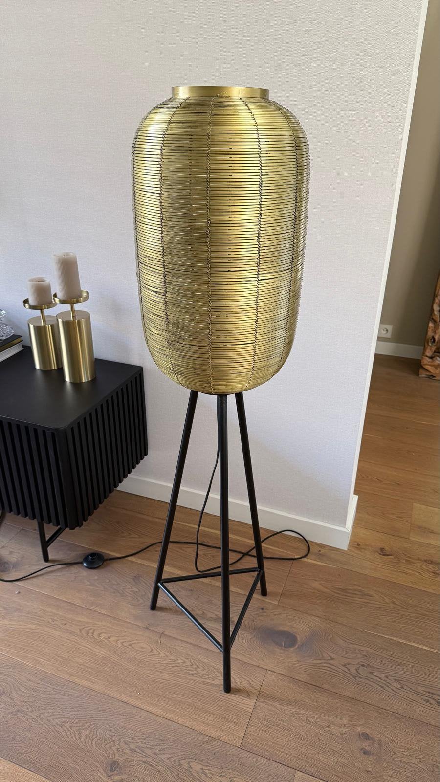 Light & Living Tomek vloerlamp antiek brons / goudbrons, Huis en Inrichting, Lampen | Vloerlampen, Ophalen, Zo goed als nieuw