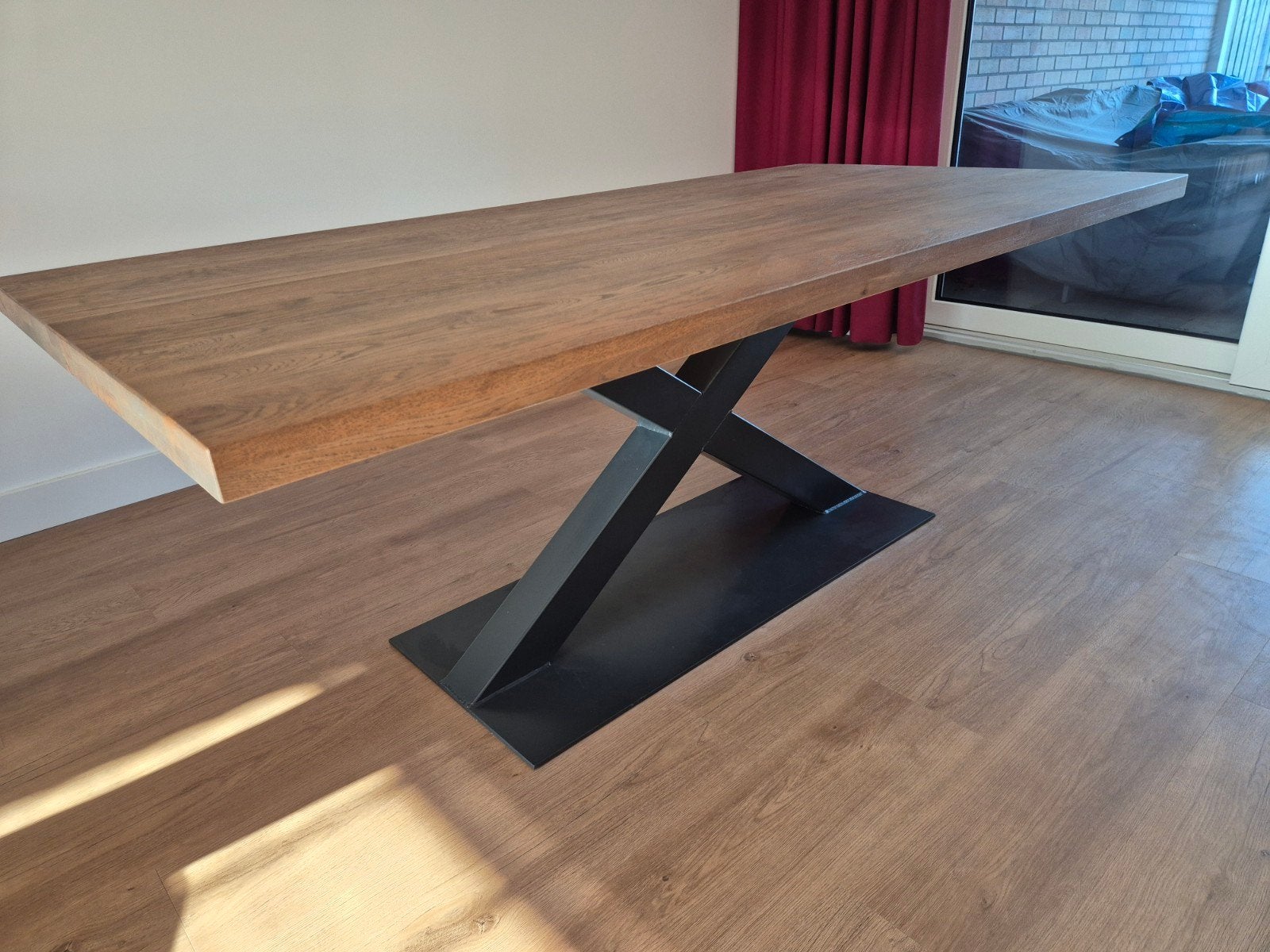 Tavolo eettafel 200x100 eikenhout, Huis en Inrichting, Ophalen, Gebruikt, Eikenhout, 200 cm of meer