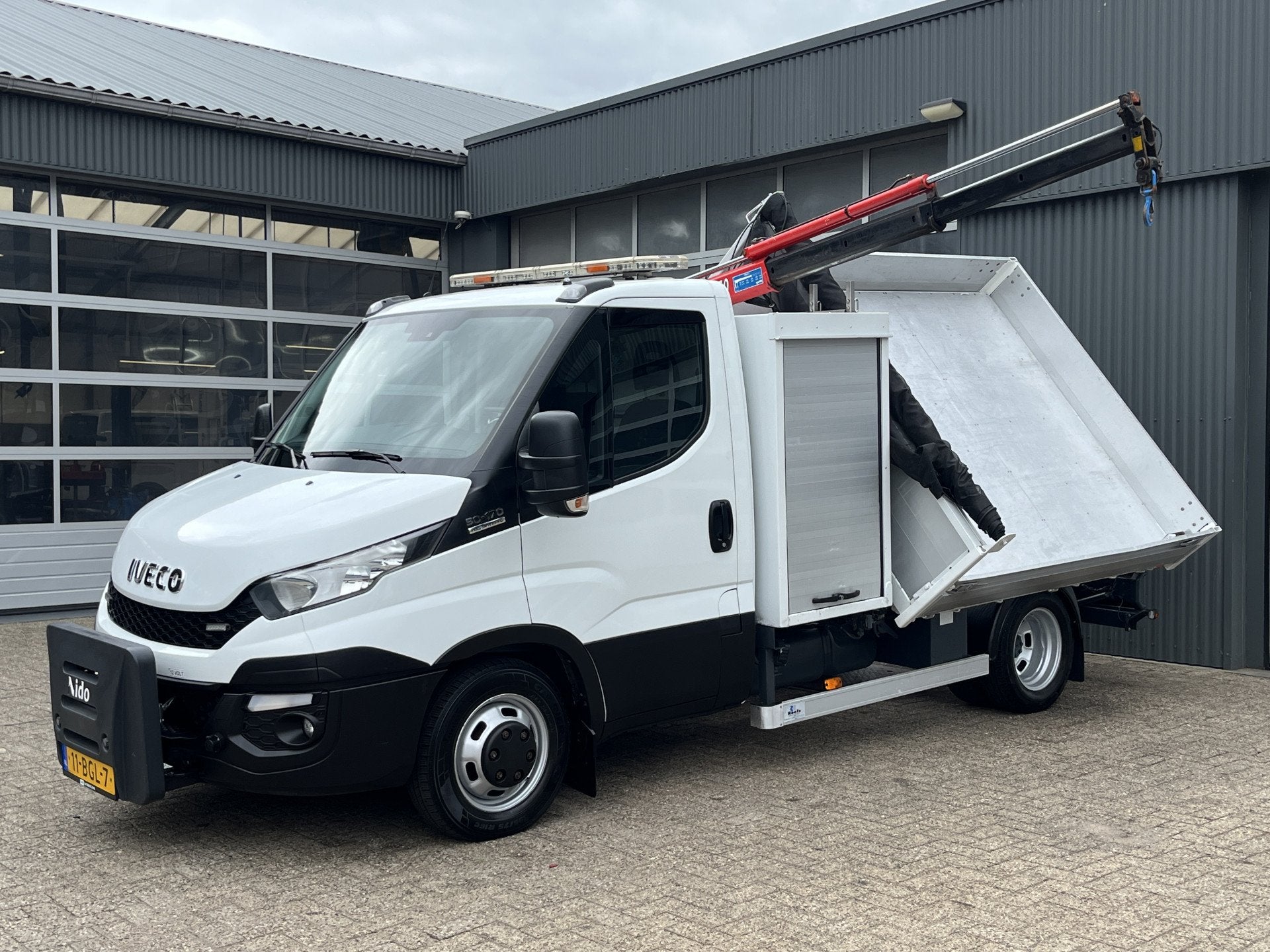 Iveco Daily 50C17 Maxilift 150 Laadkraan 3 zijden Kipper 3-P, Auto's, Automaat, Euro 5, Gebruikt, Zwart