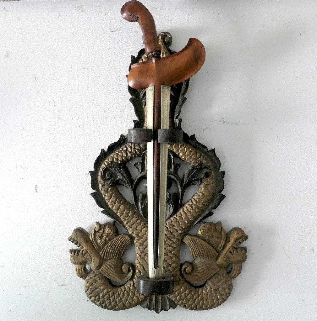 Blawong Naga Pengantin BZ3 Keris houder draak paneel Kris, Ophalen of Verzenden