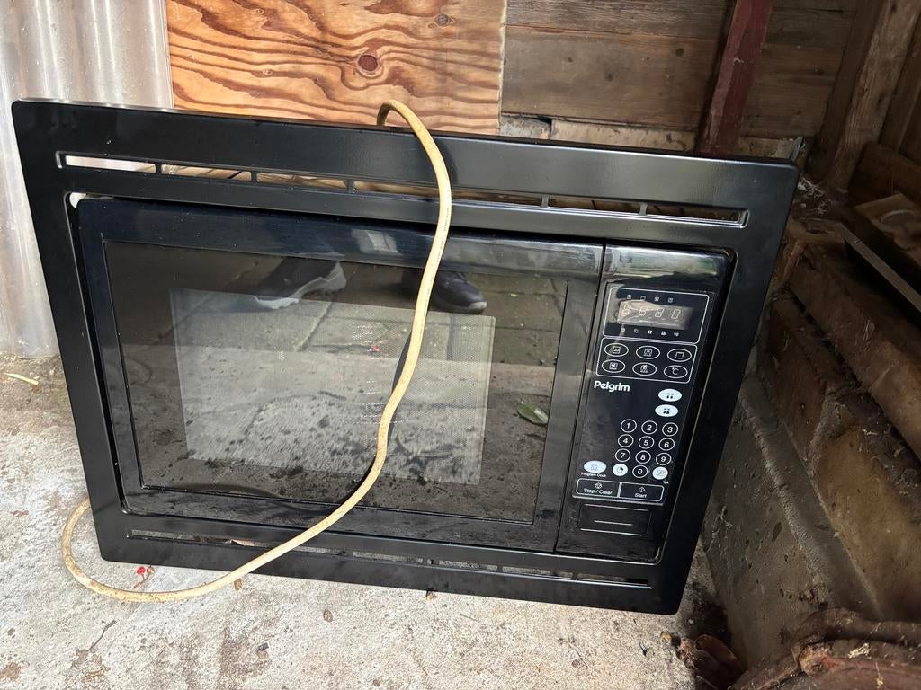 Pelgrim gaskookplaat en combi magnetron., Ophalen, Combimagnetron, Gebruikt, Inbouw