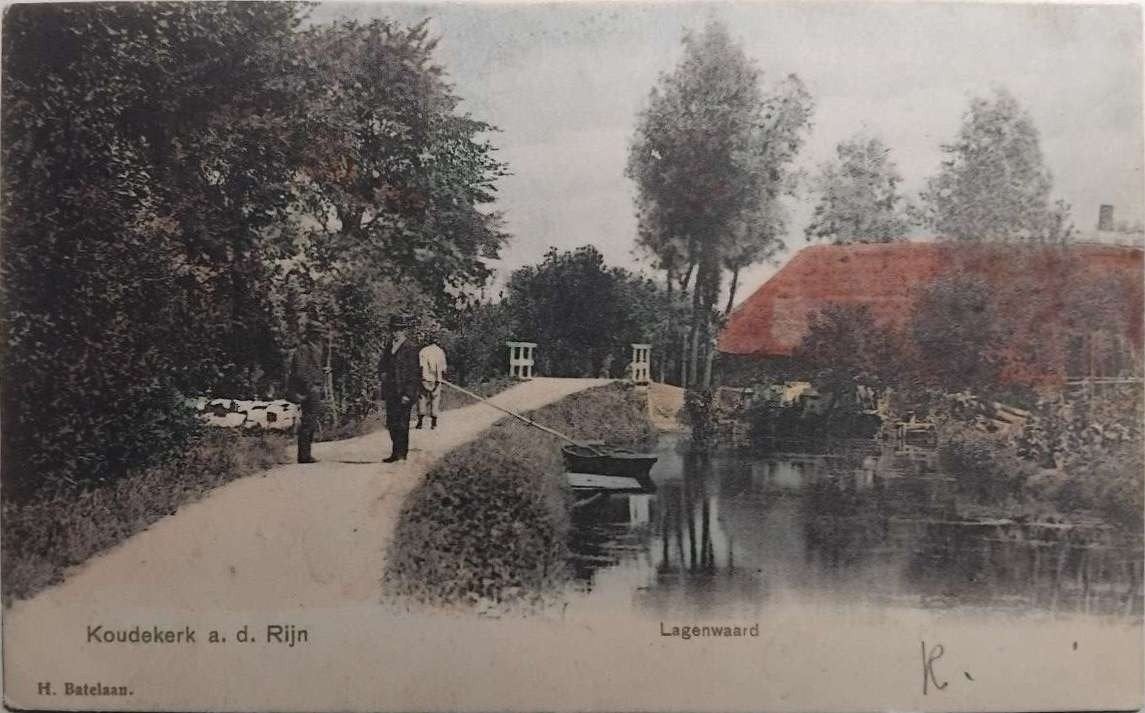 Koudekerk a/d Rijn 1903 – Lagenwaard - Uitg. H. Batelaan, Verzamelen, Ophalen of Verzenden, Voor 1920, Gelopen, Zuid-Holland