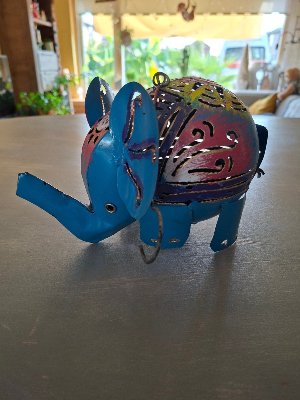 Decoratieve Olifant Waxinelichthouder - Metaal, Meerkleurig, Gebruikt, Meerkleurig, Overige merken, Waxinelichthouder