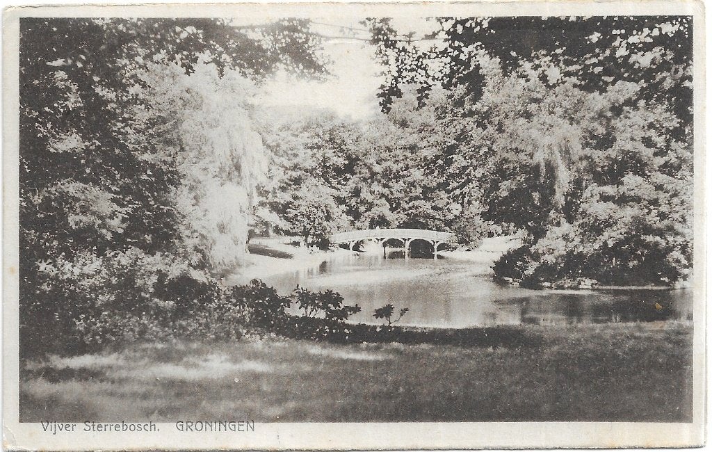 AK Groningen - Vijver Sterrebosch, Verzamelen, Verzenden, 1920 tot 1940, Gelopen, Groningen