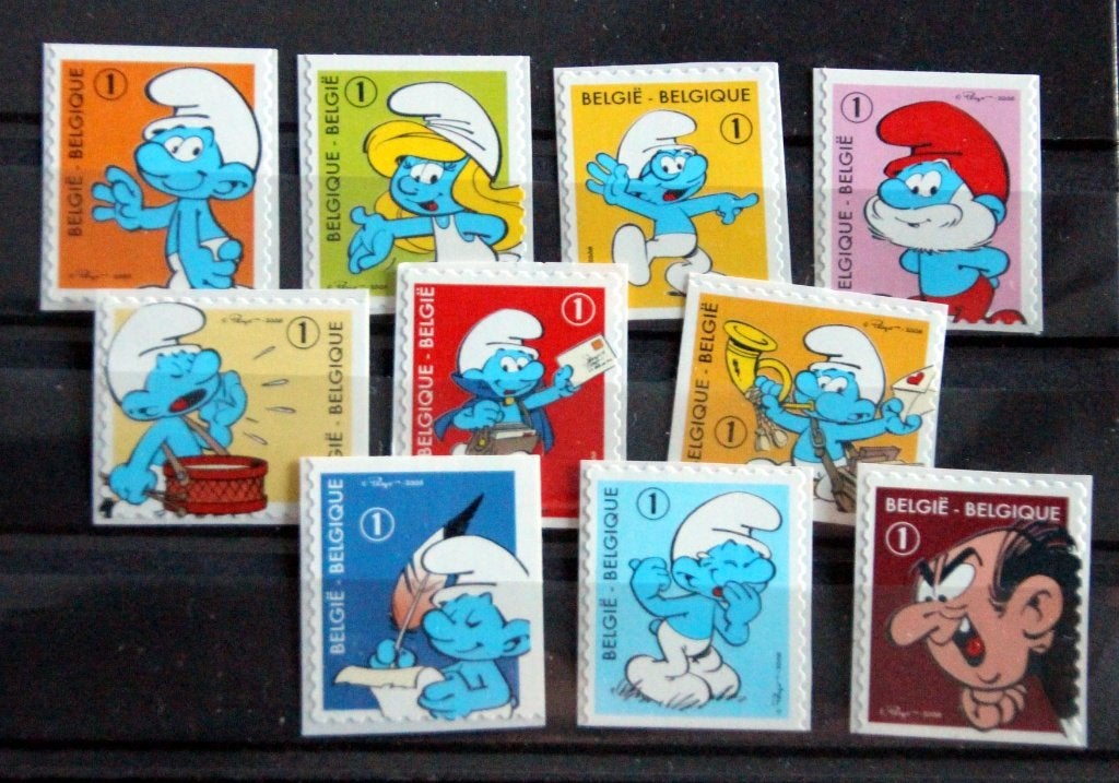 Belgie 2008 Smurfen Schtroumpfs Peyo compleet reeks MNH, Verzenden, Postfris
