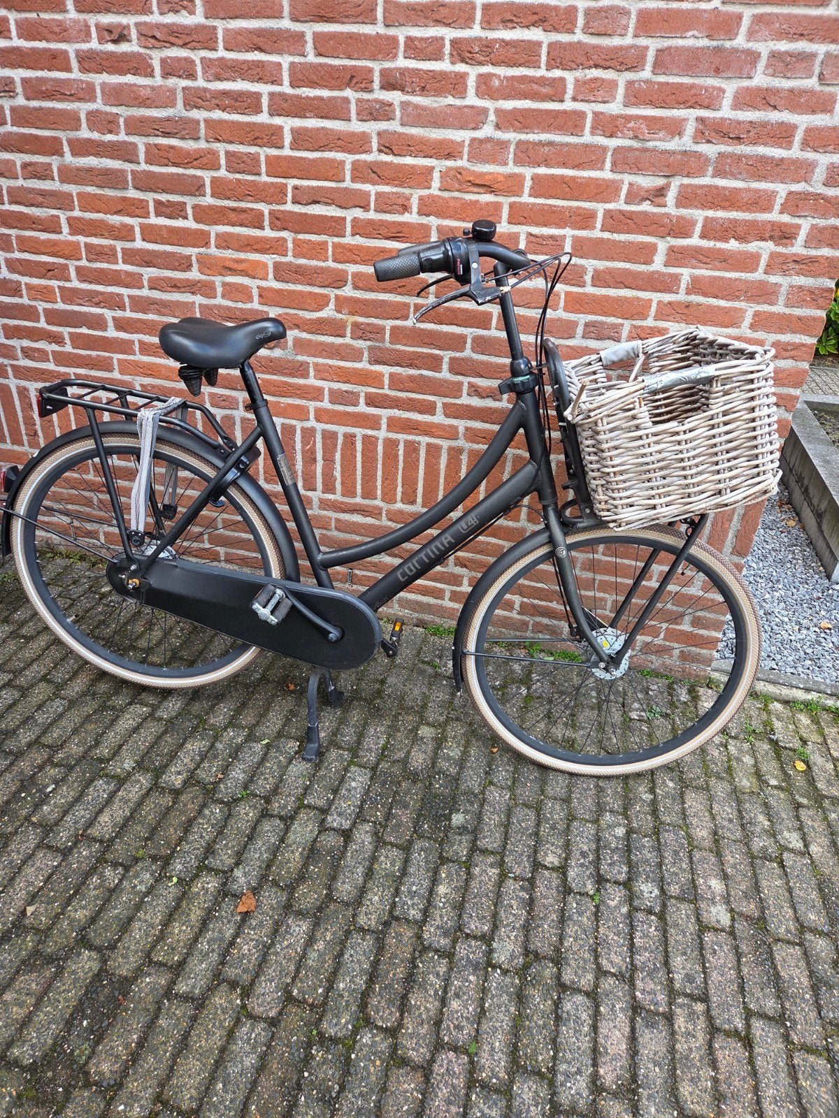 Cortina U4 Transportfiets - Zwart, 7 versnellingen, Overige merken, Terugtraprem, Gebruikt, Versnellingen