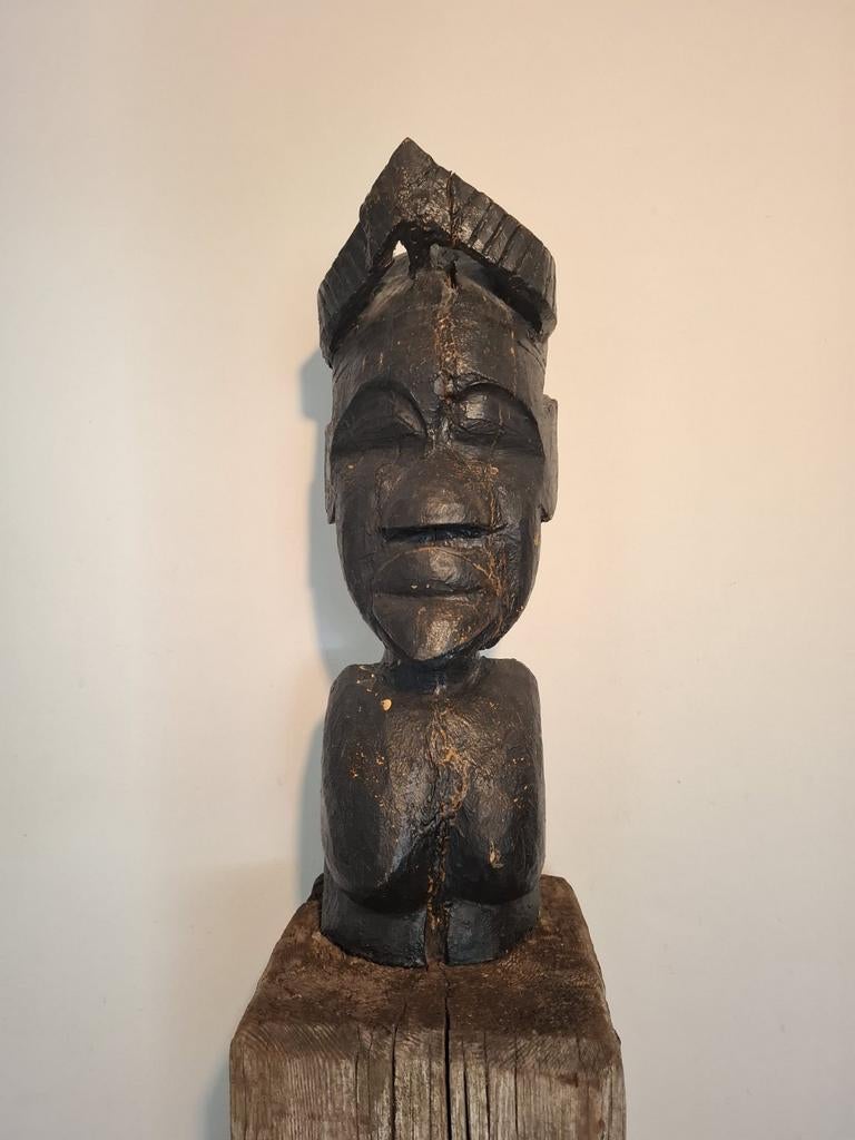 Hemba beeld uit Congo, 44cm, circa 1950, Antiek en Kunst, Kunst | Beelden en Houtsnijwerken, Ophalen of Verzenden