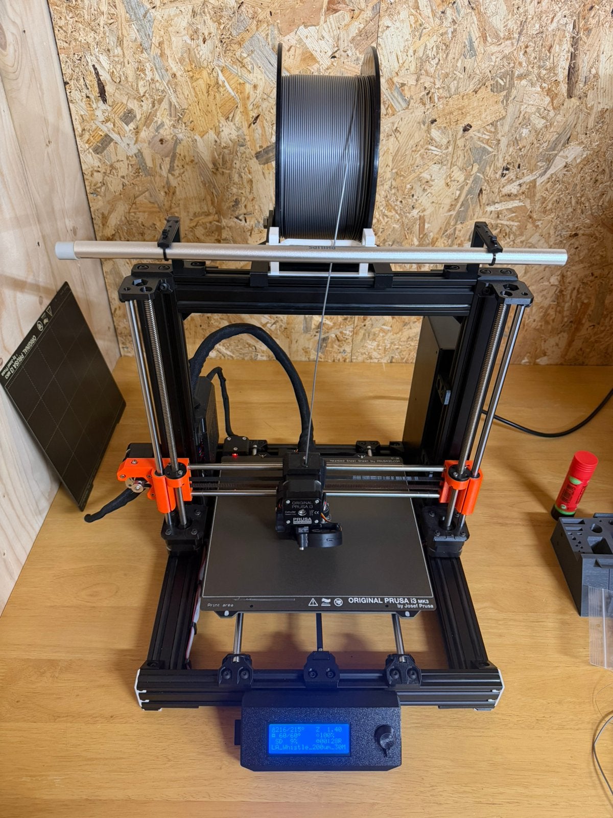 Original Prusa i3 MK3S + Bear Frame + Vele extra's, Ophalen, Gebruikt, Prusa Research, Filament