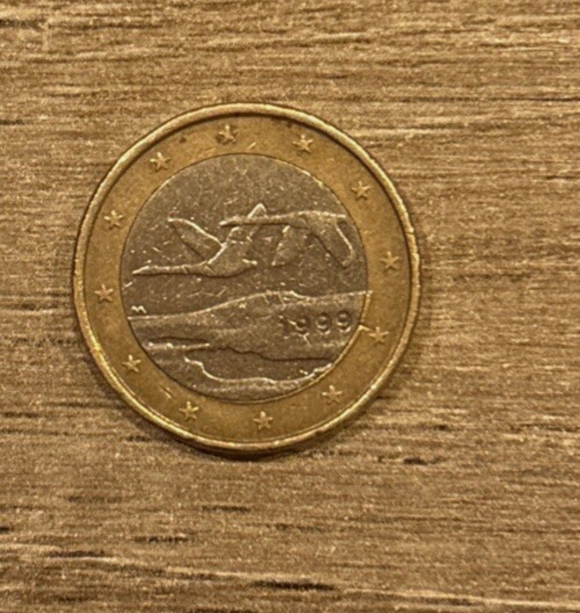 Zeldzame Finse 1 Euro munt 1999 - €1 Finland RARE (swans), Ophalen of Verzenden, Finland, 1 euro, Losse munt