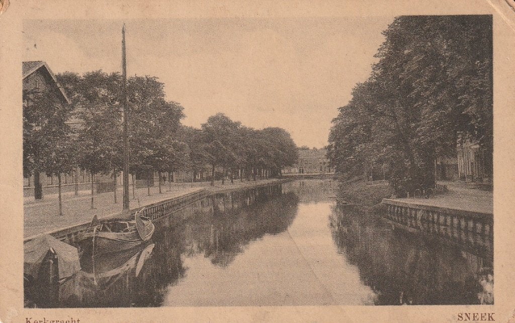 Sneek      Kerkgracht, Ophalen of Verzenden, 1920 tot 1940, Ongelopen, Friesland
