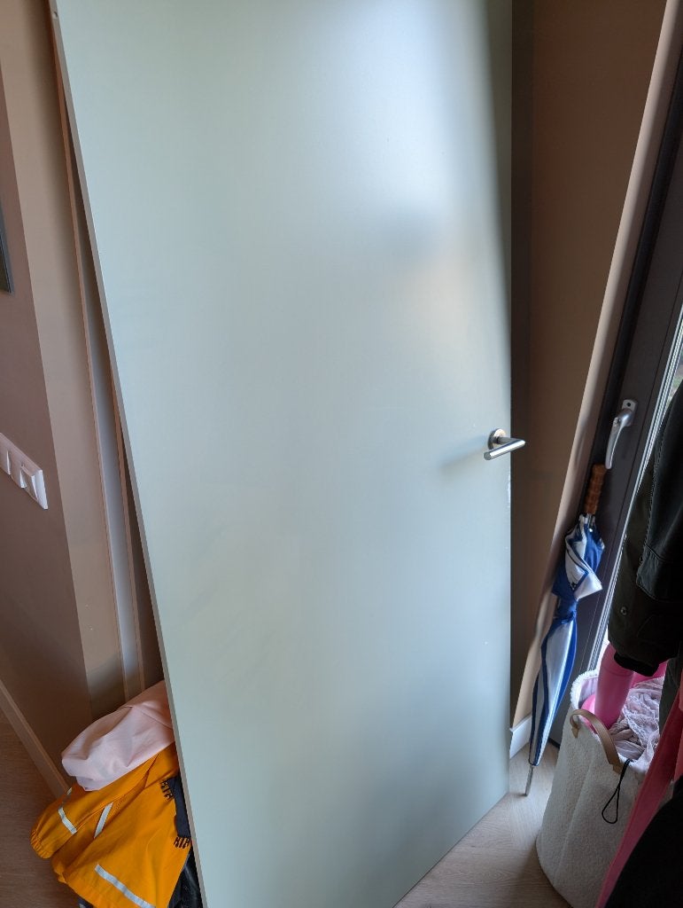 Svedex opdek deur olijfgroen, Doe-het-zelf en Verbouw, Deuren en Horren, Ophalen, Gebruikt, Binnendeur, 215 cm of meer