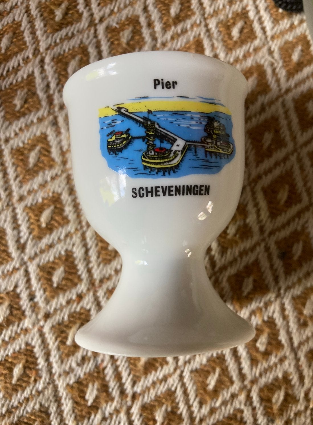 Vintage eierdopje Pier Scheveningen, Ophalen of Verzenden, Zo goed als nieuw, Overige typen