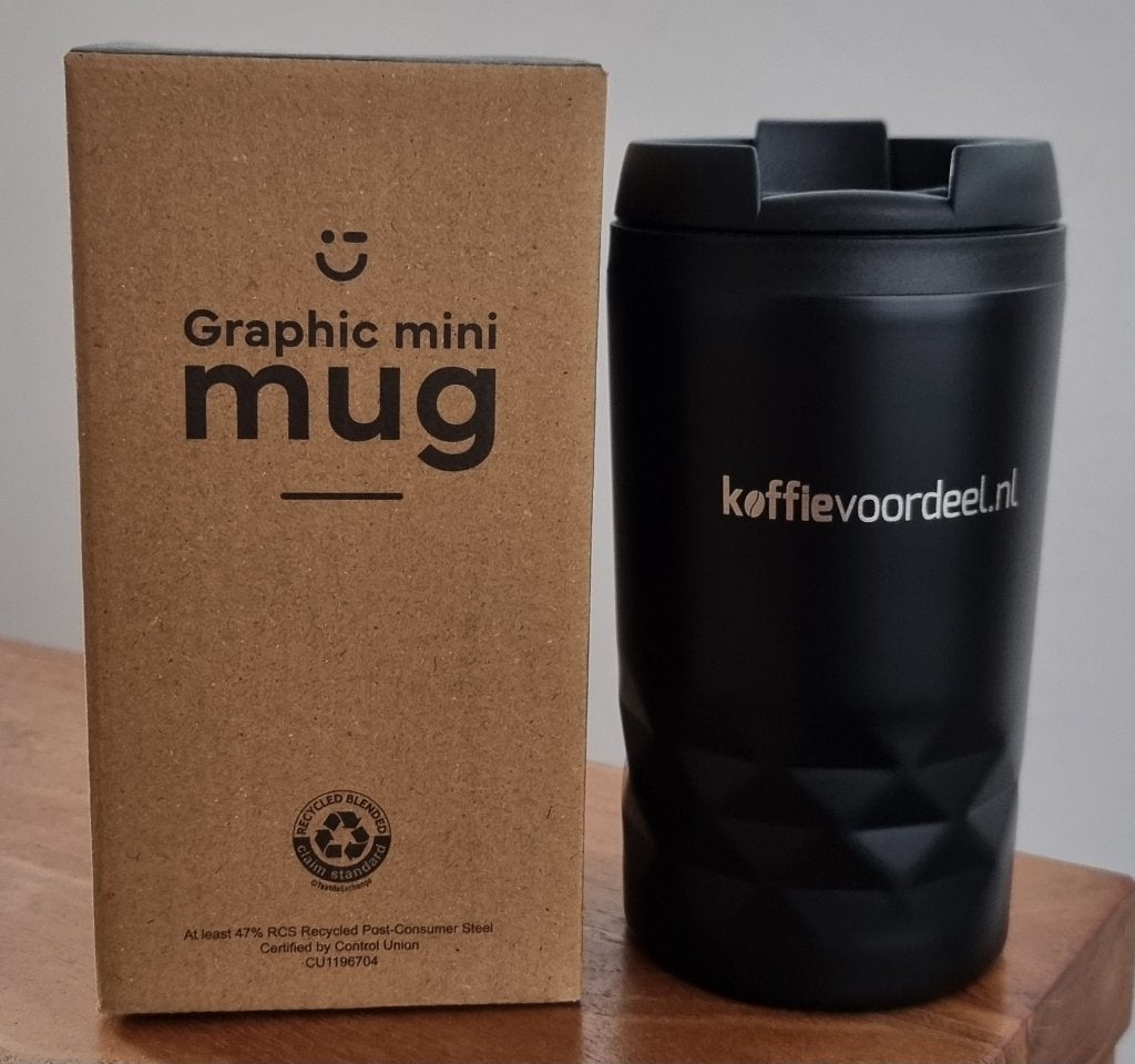 Thermos beker RVS - 350 ml - zwart - NIEUW in verpakking, Overige typen, Nieuw, Ophalen of Verzenden, Zwart