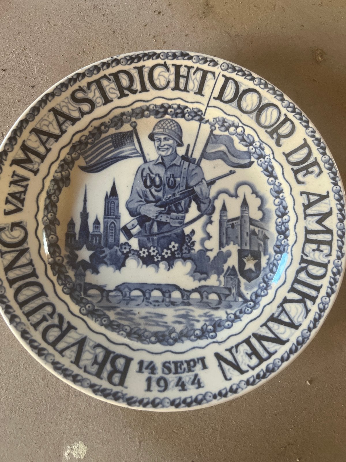 Bevrijdingsbord Maastricht 1944 - Petrus Regout, Ophalen of Verzenden