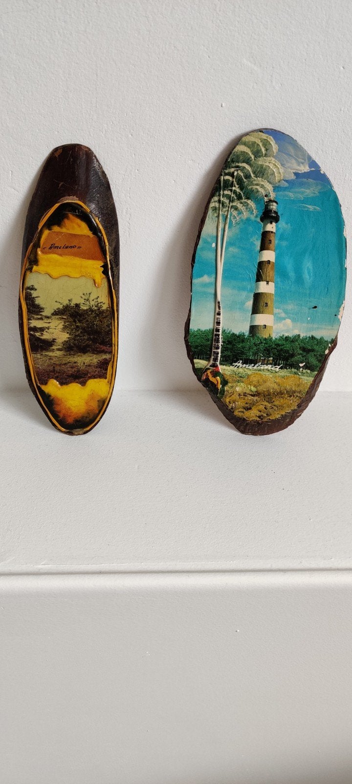 2 Souvenirs van Ameland: Vuurtoren en landschap, Verzamelen, Ophalen, Gebruikt