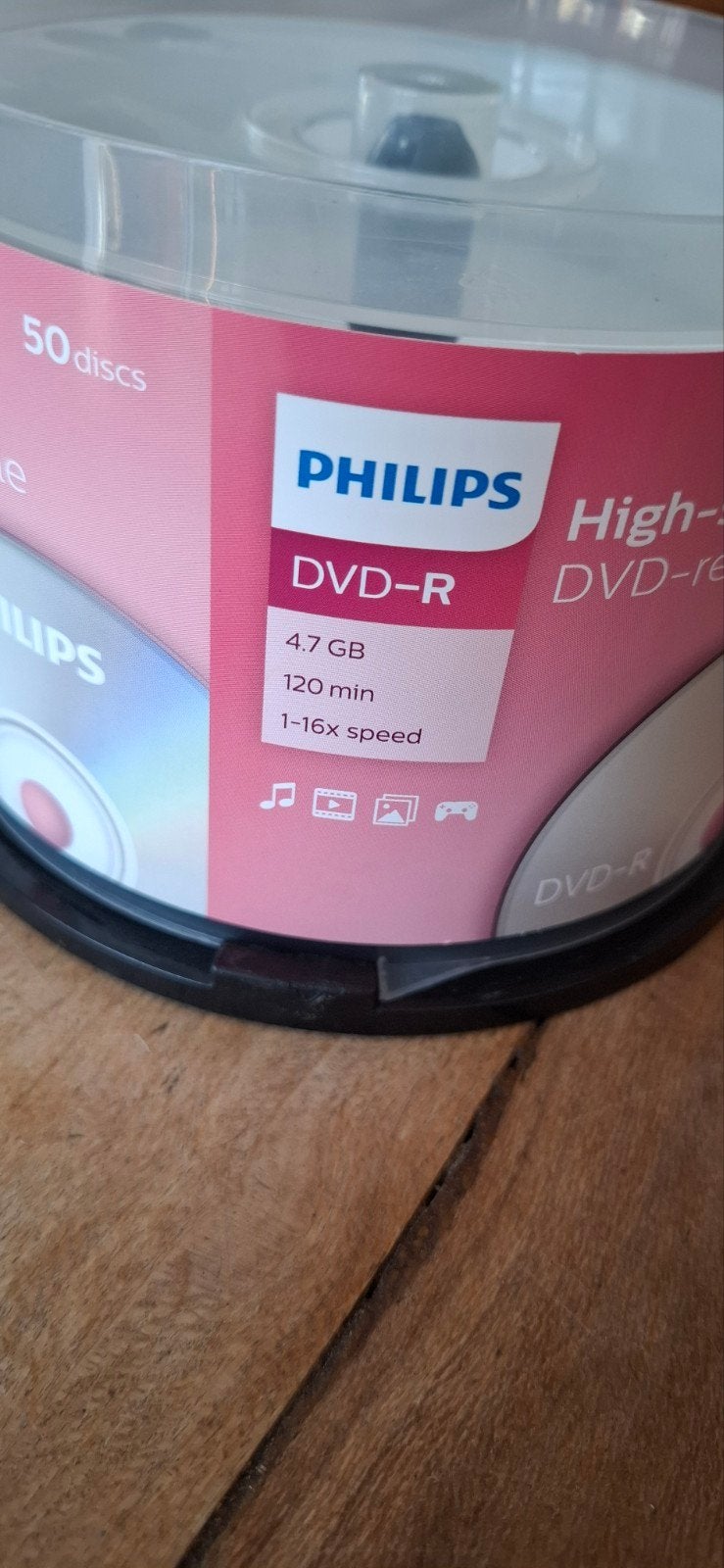 Philips High-Speed DVD-R 37 discs op spindel, Nieuw, Ophalen of Verzenden, Dvd, Op spindel