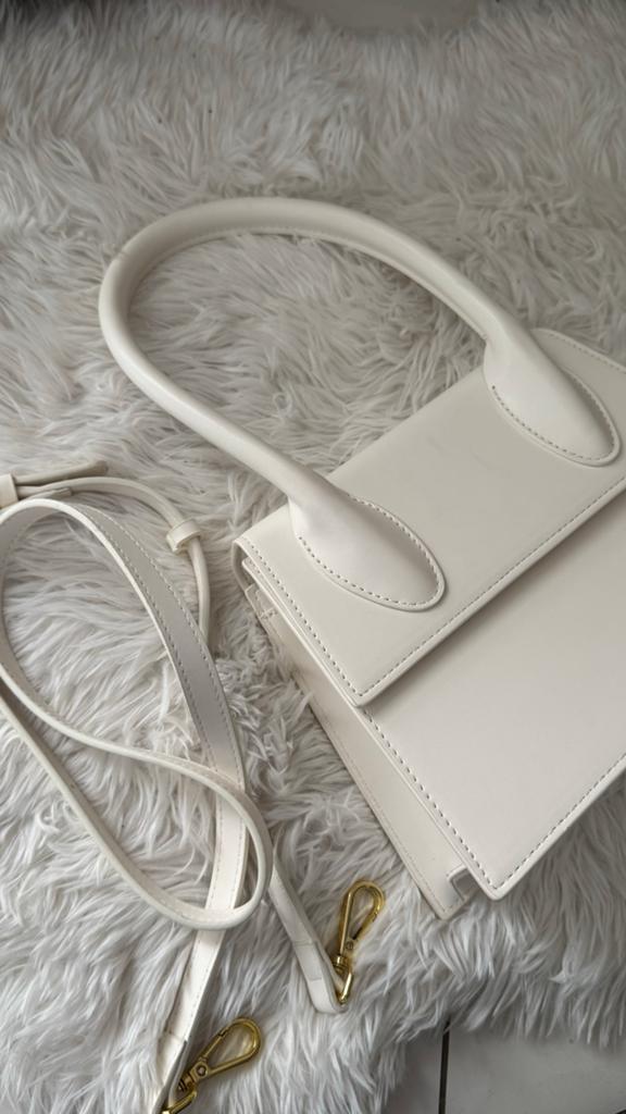 Elegante Witte Handtas - Zo Goed als Nieuw, Ophalen of Verzenden, Zo goed als nieuw, Wit, Handtas